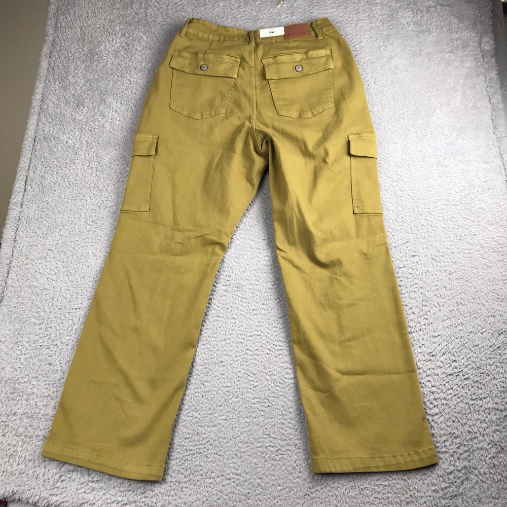 Judy Blue Cargo Pants Womens 16W Garment Dyed Matcha Green High Waist Jeans NEW - Picture 13 of 15